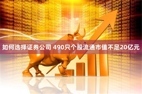 如何选择证券公司 490只个股流通市值不足20亿元